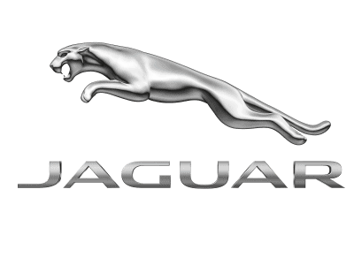 The jaguar logo on a black background.